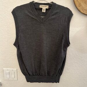 Pronto Uomo‎ men's V-neck sweater vest in gray size Large